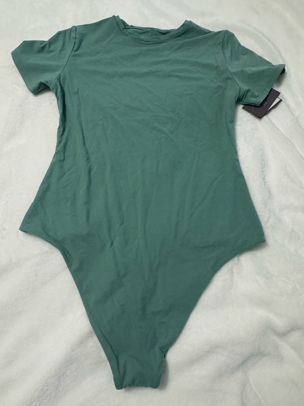Auden Women’s Luxe Stretch Fully Lined Bodysuit Green Size M